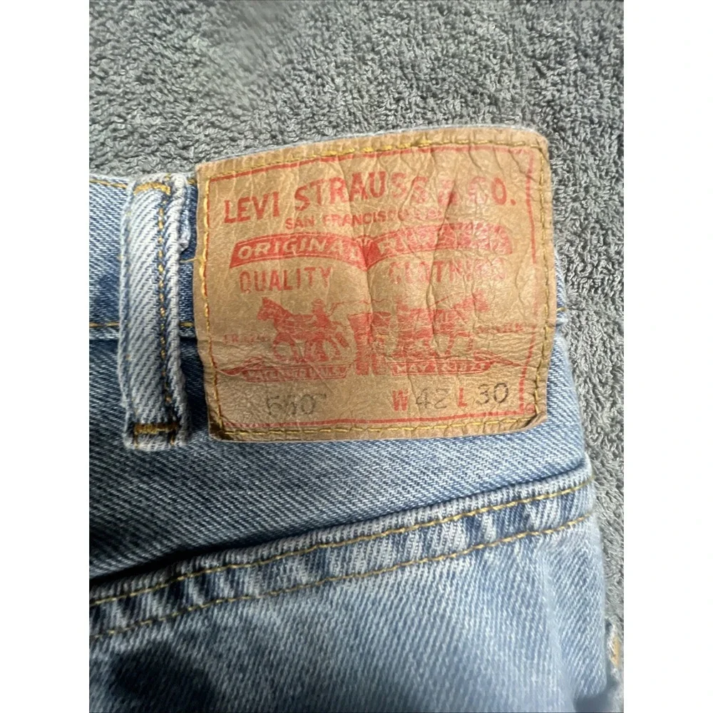 Vintage Levis  42x30 Blue Denim Jeans 550‎ Relaxed Fit Classic Casual Pants